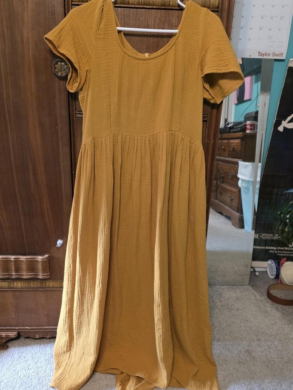 Christy Dawn Mustard Maxi Dress